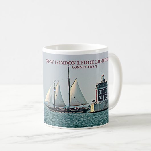 New London Ledge Lighthouse, Connecticut Tasse (VorderseiteRechts)