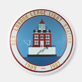 New London Ledge Lighthouse, CT Round Magnet