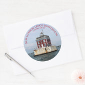 New London Ledge Lighthouse, CT Round Sticker (Umschlag)