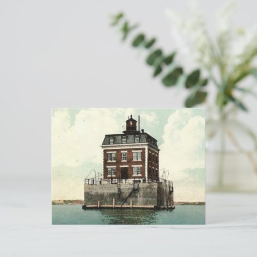 New London Ledge Lighthouse Postkarte (Stehend Vorderseite)