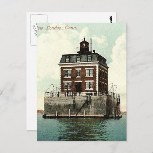 New London Ledge Lighthouse Postkarte (Vorne/Hinten)