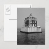 New London Ledge Lighthouse Postkarte (Vorne/Hinten)