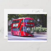 New London Red Bus Postkarte (Vorne/Hinten)