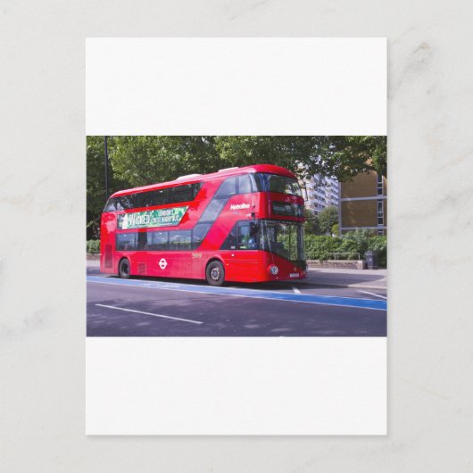 New London Red Bus Postkarte (Vorderseite)