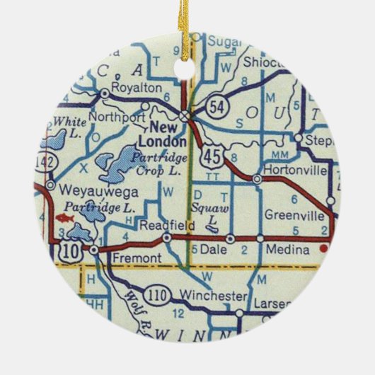New London WI Keramik Ornament (Hinten)