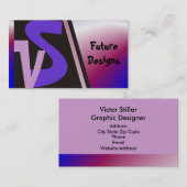 New Look Monogram Business Cards Visitenkarte (Vorne/Hinten)