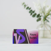 New Look Monogram Business Cards Visitenkarte (Stehend Vorderseite)
