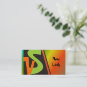 New Look Monogram Business Cards Visitenkarte (Stehend Vorderseite)