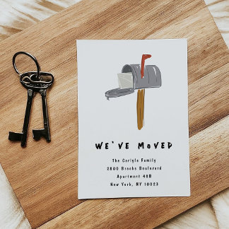 New Mailbox Illustrated Moving Announcements Ankündigung