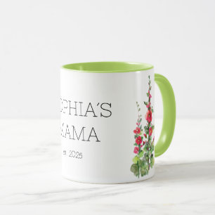 New Mama Tasse, Hollyhock Blume Tasse