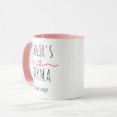 New Mama with Custom Name, Title & Est. Year Tasse (Vorderseite Links)