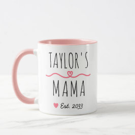 New Mama with Custom Name, Title & Est. Year Tasse