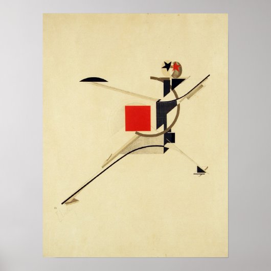 New Man by El Lissitzky Abstrakt Poster (Vorne)