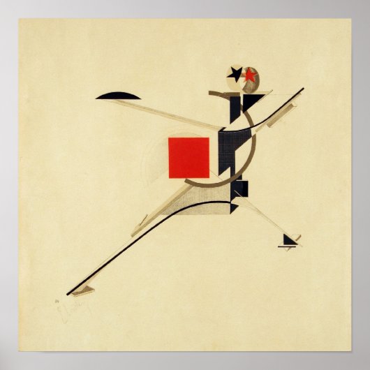 New Man by El Lissitzky Abstrakt Poster (Vorne)