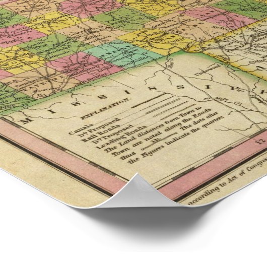 New Map Of Tennessee 2 Poster (Ecke)