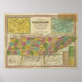New Map Of Tennessee 2 Poster (Vorne)