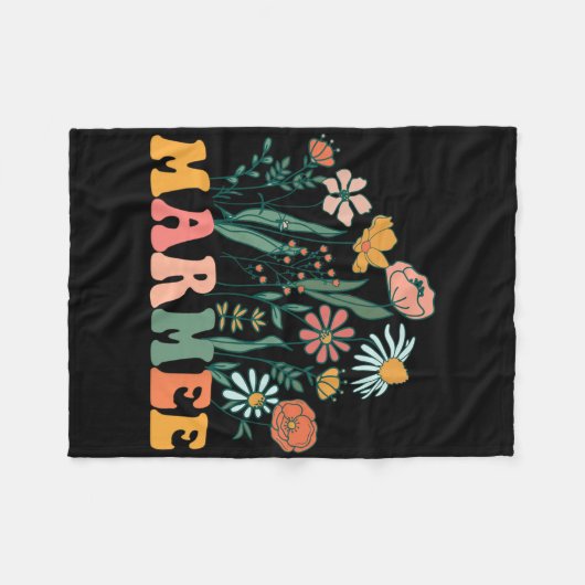 New Marmee Wildflower First Birthday & Baby Sh Fleecedecke (Vorderseite (Horizontal))