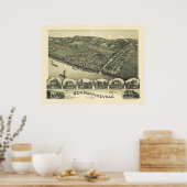 New Martinsville, WV Panoramic Map - 1899 Poster (Küche)