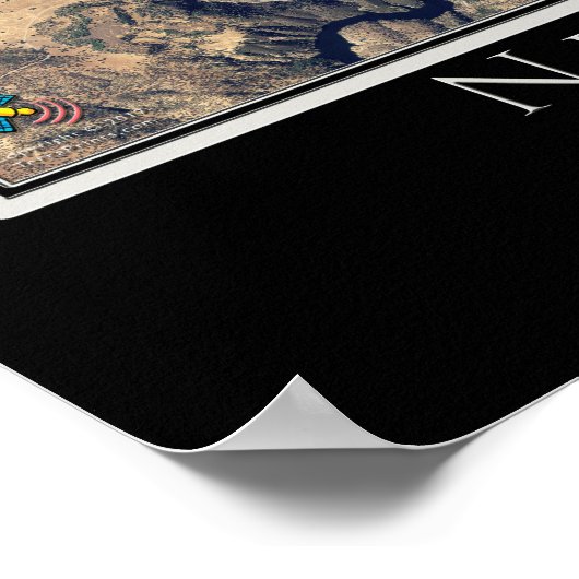 New Melones Lake California Satelliten-Poster-Kart Poster (Ecke)