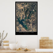 New Melones Lake California Satelliten-Poster-Kart Poster (Küche)