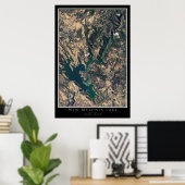 New Melones Lake California Satelliten-Poster-Kart Poster (Heimbüro)