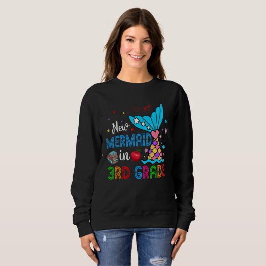 New Mermaid In 3rd Grade Matching Mermaid Student Sweatshirt (Vorne ganz)