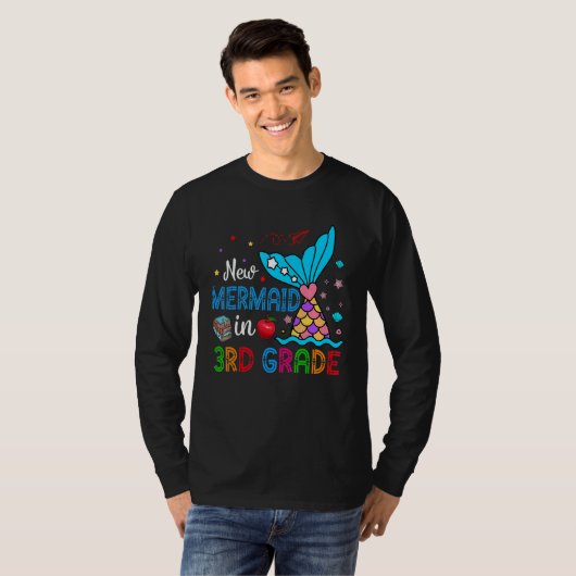 New Mermaid In 3rd Grade Matching Mermaid Student T-Shirt (Vorne ganz)