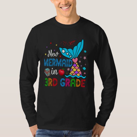 New Mermaid In 3rd Grade Matching Mermaid Student T-Shirt (Vorderseite)
