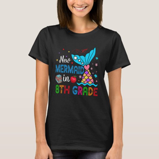 New Mermaid In 8th Grade Matching Mermaid  Student T-Shirt (Vorderseite)