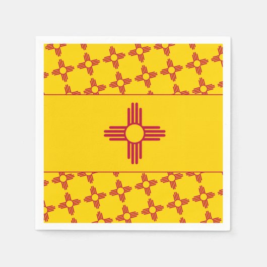 New Mexican Flag, Flag of New Mexico Serviette (Vorderseite)