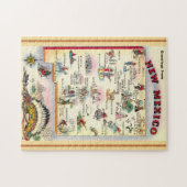 New Mexico  11x14 illustrated Map Puzzle (Horizontal)