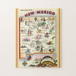 New Mexico 11x14 illustrierte Karte Puzzle