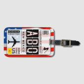 New Mexico ABQ Flughafen-Code Gepäckanhänger (Vorderseite (Horizontal))