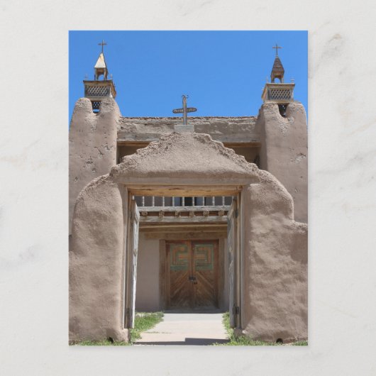 New Mexico Adobe Church Postkarte (Vorderseite)