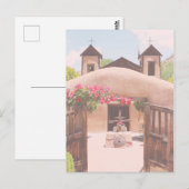 New Mexico Adobe Church Postkarte (Vorne/Hinten)