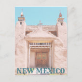 New Mexico Adobe Kirche Postkarte (Vorderseite)