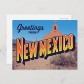 New Mexico Adobe Mission Postkarte (Vorne/Hinten)