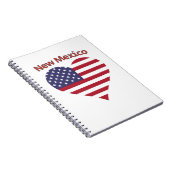 New Mexico American Flag Herzstück Notizblock (Rechte Seite)