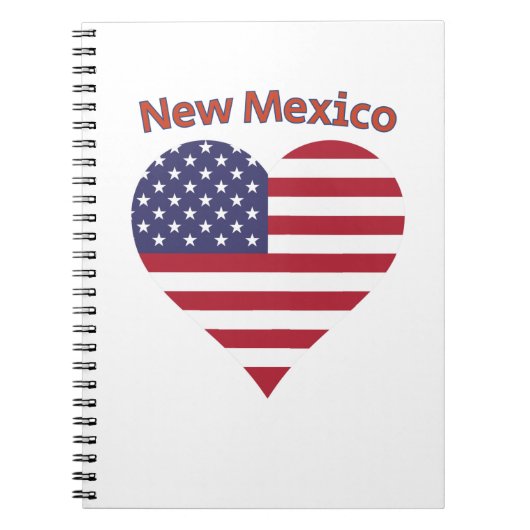 New Mexico American Flag Herzstück Notizblock (Vorderseite)