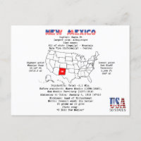 New Mexico American Staat auf der Karte und nützli