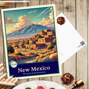 New Mexico Anime Style Cel Schattenkarte Postkarte