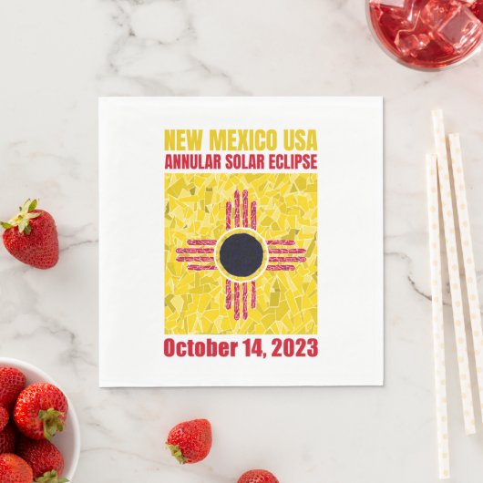 New Mexico Annular Eclipse Napkin Serviette (Beispiel)