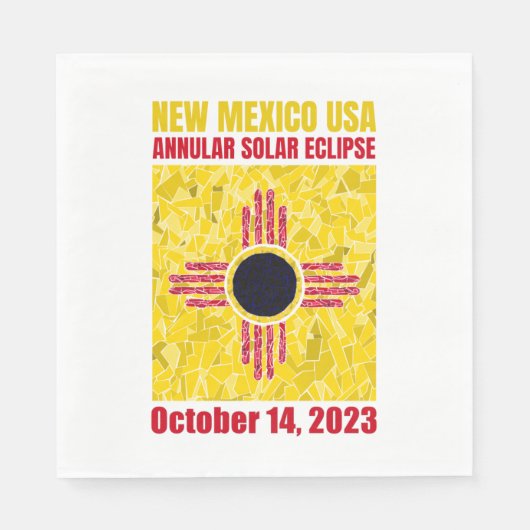 New Mexico Annular Eclipse Napkin Serviette (Vorderseite)