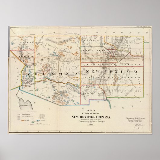 New Mexico, Arizona Poster (Vorne)