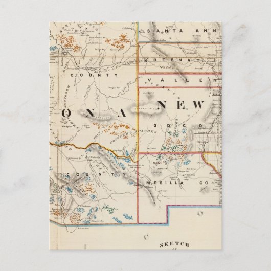 New Mexico, Arizona Postkarte (Vorderseite)