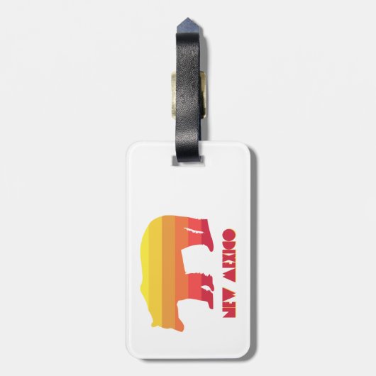 New Mexico Bear Gepäckanhänger (Rückseite vertikal)