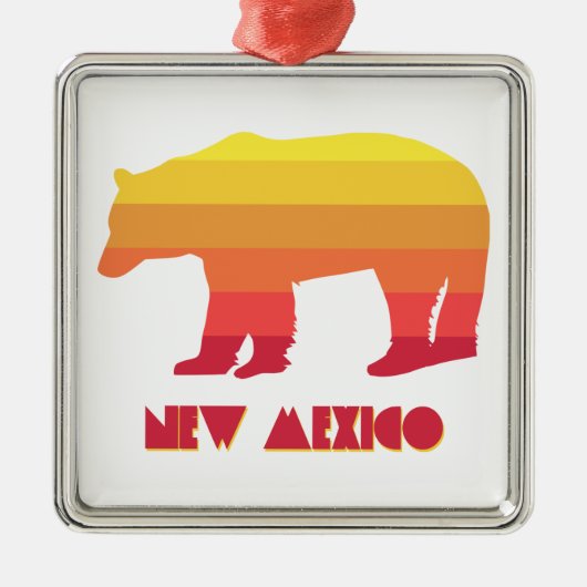 New Mexico Bear Ornament Aus Metall (Vorne)