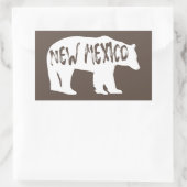 New Mexico Bear Rechteckiger Aufkleber (Tasche)