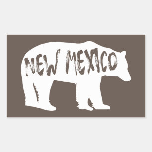 New Mexico Bear Rechteckiger Aufkleber