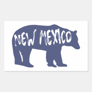 New Mexico Bear Rechteckiger Aufkleber